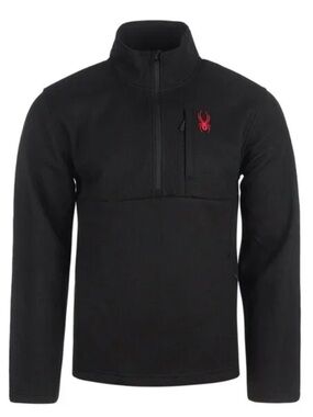 Spyder Black Half-Zip Pullover Men’s Small NWOT